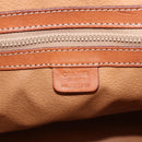 CELINE Macadam Canvas Hand Bag PVC Leather Brown Gold Auth 174306-17