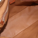 CELINE Macadam Canvas Hand Bag PVC Leather Brown Gold Auth 174306-11
