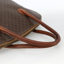CELINE Macadam Canvas Hand Bag PVC Leather Brown Gold Auth 174306-7