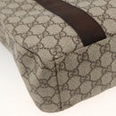 GUCCI GG Supreme Tote Bag PVC Beige Silver 141976 Auth 174307-13