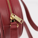 CELINE Macadam Canvas Oval Purse Cuir Triomphe Bag Leather Pink Auth 174308SAM-9