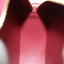 CELINE Macadam Canvas Oval Purse Cuir Triomphe Bag Leather Pink Auth 174308SAM-18