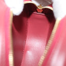 CELINE Macadam Canvas Oval Purse Cuir Triomphe Bag Leather Pink Auth 174308SAM-19