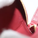 CELINE Macadam Canvas Oval Purse Cuir Triomphe Bag Leather Pink Auth 174308SAM-11