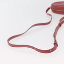 CELINE Macadam Canvas Oval Purse Cuir Triomphe Bag Leather Pink Auth 174308SAM-7