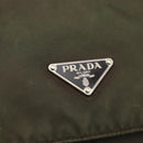 PRADA Shoulder Bag Nylon Khaki Silver Auth 174309-19