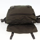 PRADA Shoulder Bag Nylon Khaki Silver Auth 174309-21