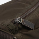 PRADA Shoulder Bag Nylon Khaki Silver Auth 174309-22