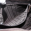 PRADA Shoulder Bag Nylon Khaki Silver Auth 174309-27