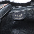 CELINE Clutch Bag Leather Black Gold Auth 174310-18