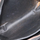 CELINE Clutch Bag Leather Black Gold Auth 174310-9