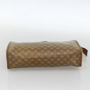 CELINE Macadam Canvas Clutch Bag PVC 2 Set Brown Beige Auth 174311-13