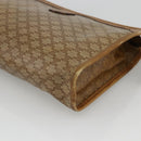 CELINE Macadam Canvas Clutch Bag PVC 2 Set Brown Beige Auth 174311-14