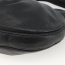 BURBERRY Shoulder Bag Leather Black Gold Auth 174317A-15
