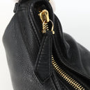 BURBERRY Shoulder Bag Leather Black Gold Auth 174317A-10
