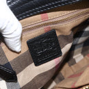 BURBERRY Shoulder Bag Leather Black Gold Auth 174317A-18
