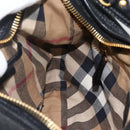 BURBERRY Shoulder Bag Leather Black Gold Auth 174317A-20