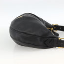 BURBERRY Shoulder Bag Leather Black Gold Auth 174317A-4