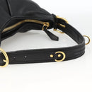 BURBERRY Shoulder Bag Leather Black Gold Auth 174317A-7