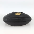 BURBERRY Shoulder Bag Leather Black Gold Auth 174317A-5