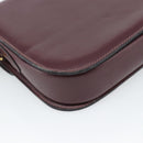 CELINE Horse Carriage Shoulder Bag Leather Bordeaux Gold Auth 174318A-18