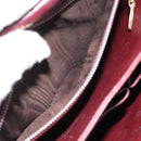 CELINE Horse Carriage Shoulder Bag Leather Bordeaux Gold Auth 174318A-25