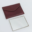 CELINE Horse Carriage Shoulder Bag Leather Bordeaux Gold Auth 174318A-27