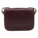 CELINE Horse Carriage Shoulder Bag Leather Bordeaux Gold Auth 174318A-2