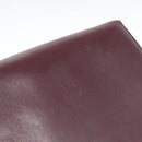 CELINE Horse Carriage Shoulder Bag Leather Bordeaux Gold Auth 174318A-3