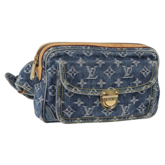 LOUIS VUITTON Monogram Denim Bum Bag Body Bag Blue M95347 LV Auth 174319SAV