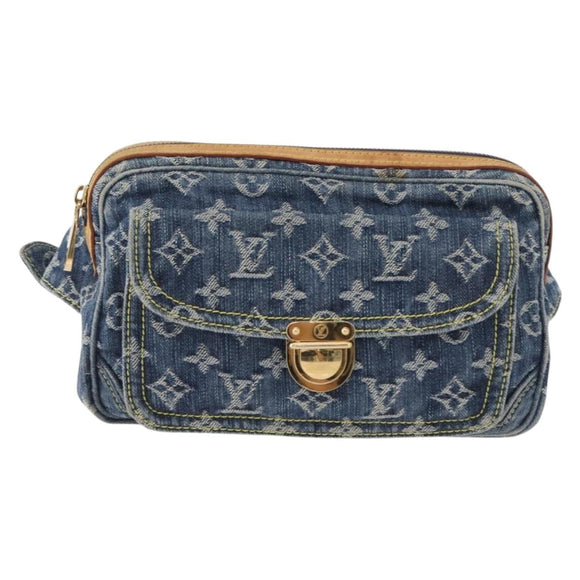 LOUIS VUITTON Monogram Denim Bum Bag Body Bag Blue M95347 LV Auth 174319SAV