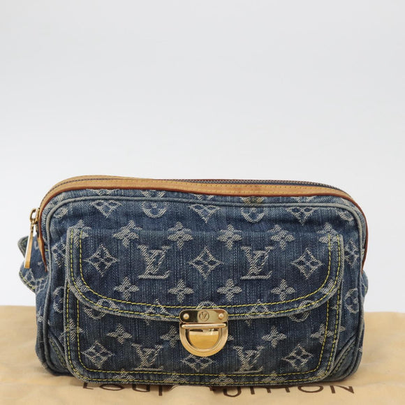 LOUIS VUITTON Monogram Denim Bum Bag Body Bag Blue M95347 LV Auth 174319SAV
