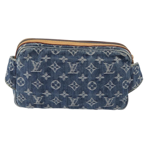 LOUIS VUITTON Monogram Denim Bum Bag Body Bag Blue M95347 LV Auth 174319SAV