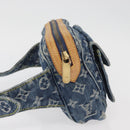 LOUIS VUITTON Monogram Denim Bum Bag Body Bag Blue M95347 LV Auth 174319SAV-4