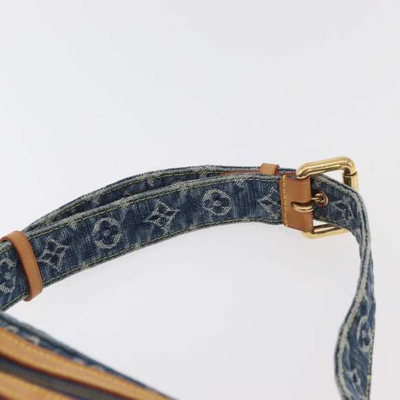 LOUIS VUITTON Monogram Denim Bum Bag Body Bag Blue M95347 LV Auth 174319SAV