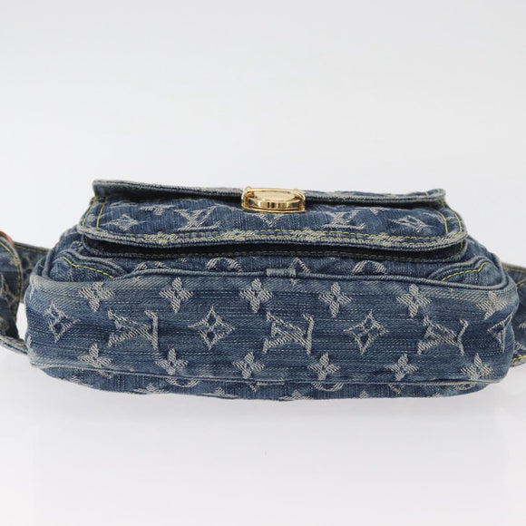 LOUIS VUITTON Monogram Denim Bum Bag Body Bag Blue M95347 LV Auth 174319SAV