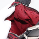 FENDI Zucchino Canvas Shoulder Bag Red Silver Auth 174322V-21