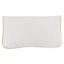 CELINE Clutch Bag Leather White Gold Auth 174339A-2
