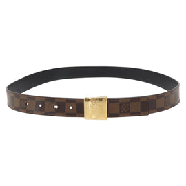 LOUIS VUITTON Damier Ebene Ceinture Carre Belt 40.2"" LV Auth 174341A