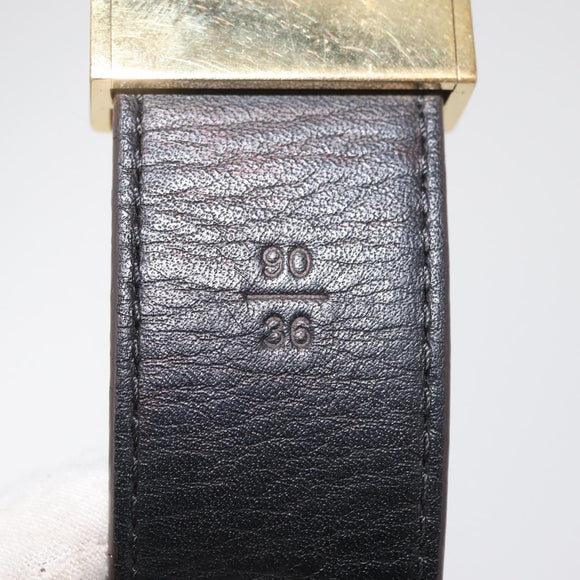 LOUIS VUITTON Damier Ebene Ceinture Carre Gürtel 40.2" LV Auth 174341A