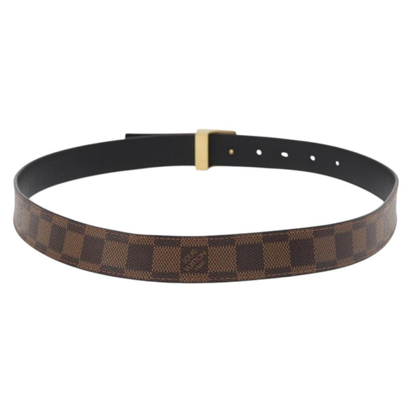 LOUIS VUITTON Damier Ebene Ceinture Carre Belt 40.2"" LV Auth 174341A