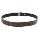 LOUIS VUITTON Damier Ebene Ceinture Carre Gürtel 40.2" LV Auth 174341A-2