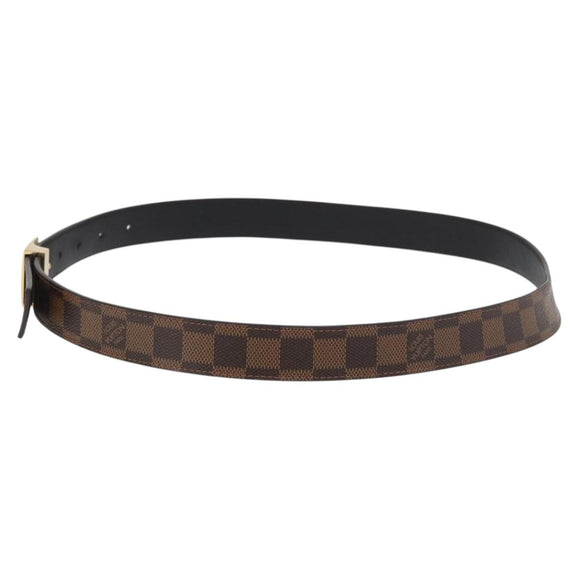 LOUIS VUITTON Damier Ebene Ceinture Carre Gürtel 40.2" LV Auth 174341A