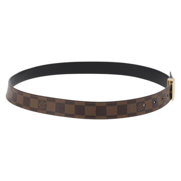 LOUIS VUITTON Damier Ebene Ceinture Carre Gürtel 40.2" LV Auth 174341A