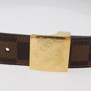 LOUIS VUITTON Damier Ebene Ceinture Carre Gürtel 40.2" LV Auth 174341A-5