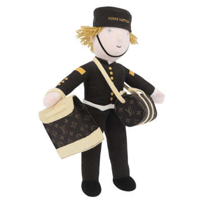 LOUIS VUITTON Groom Doll Stuffed Cotton Gray LV Auth 174344SM