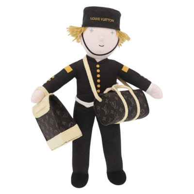 LOUIS VUITTON Groom Doll Stuffed Cotton Gray LV Auth 174344SM - 0