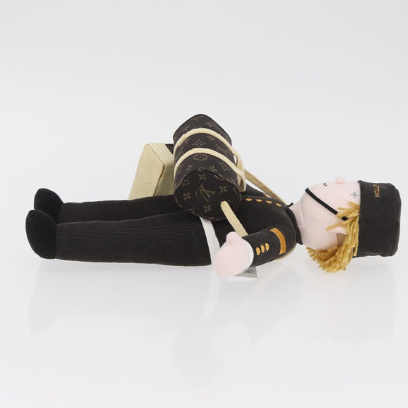 LOUIS VUITTON Groom Doll Stuffed Cotton Gray LV Auth 174344SM
