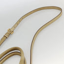 PRADA Hand Bag Leather 2way Beige Gold Auth 174345-15