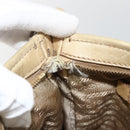 PRADA Hand Bag Leather 2way Beige Gold Auth 174345-11